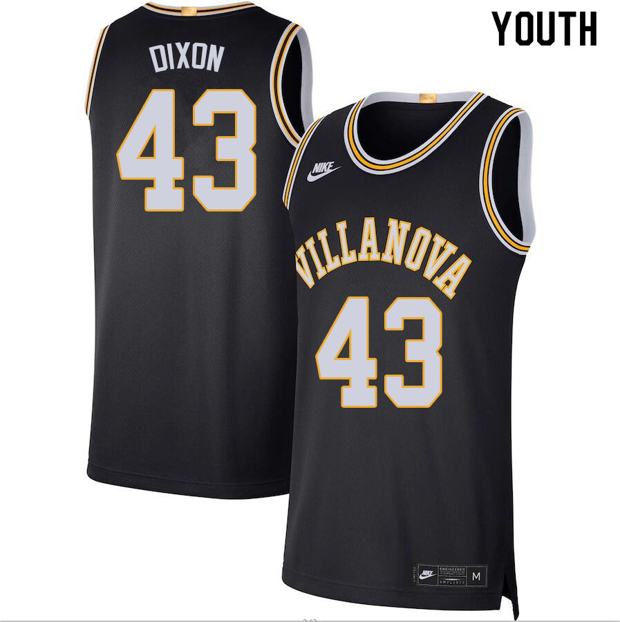 Youth #43 Eric Dixon Villanova Wildcats College Basketball Jerseys Sale-Black - Click Image to Close